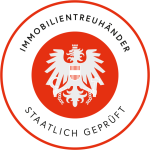 Logo des Österreichischen Verbands der Immobilienwirtschaft mit blauen und roten Elementen.